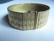 Alt Vintage  breit 20 mm  Armband Gold Farbe L. 18 cm