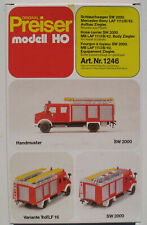 Preiser 1246 Mercedes-Benz LAF 1113 B/42 Schlauchwagen SW 2000 1:87 Feuerwehr H0