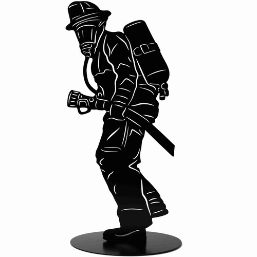 Feuerwehrmann schwarz 40cm - schwarz, 20-40cm