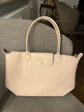 Le Pliage Xtra Leather Tote Shopper Bag Nude Medium