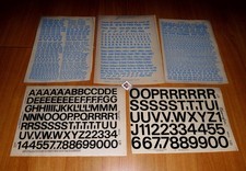 5 Original DDR Typofix Rubbelbilder NVA Zahlen Buchstaben milit. Bezeichnungen 6