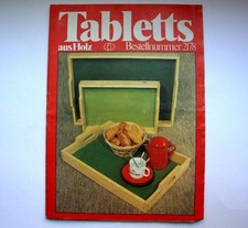 DDR Bastelvorlage Tabletts aus Holz alt Ostalgie basteln