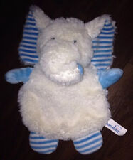 Bambia Elefant Blau Weiß Schmusetuch Schnuffeltuch Kirschkernkissen Warmie Klett
