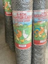 Sechseckgeflecht Höhe 75cm  Länge 25m Zaun Hasendraht Drahtgeflecht  Gartenzaun