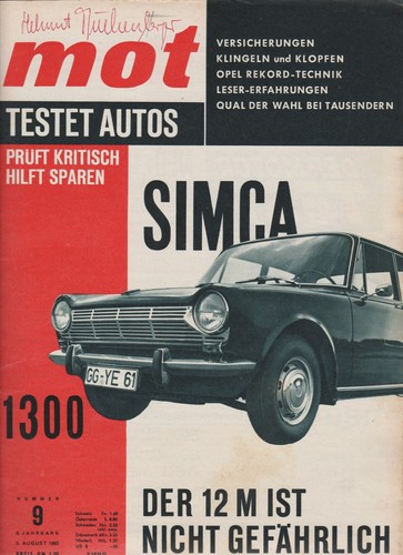 Mot testet autos heft - 9, august