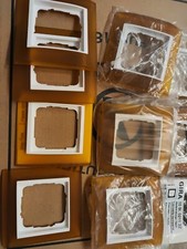 Gira 021132 rahmen 1fach 10St. Zwischenrahmen Reinweiß Event Alu Bernstein opak