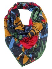 CHRISTIAN FISCHBACHER Damen Seiden Tuch Mehrfarbig Abstrakt Elegant 90x88 cm