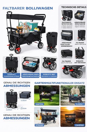 Homelux bollerwagen faltbar - bollerwagen,