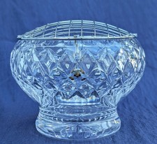 Atemberaubende Bleikristall geschliffenes Glas Deko Mittelstück Rosenschale 18 cm, 1,7 kg