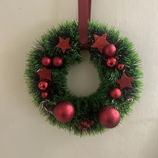 Türkranz Weihnachten Weihnachtsdeko Fensterkranz Türschmuck Deko Kranz  rot grün