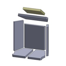 Heizgasumlenkplatte oben 230 x