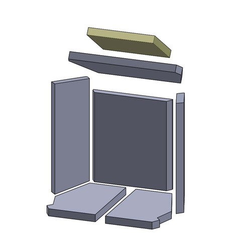 Heizgasumlenkplatte oben 230 - , x