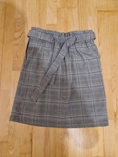 Only - schwarz-weiß grau karierter Stoffrock Rock - Größe 38