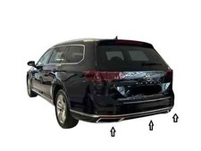 Auspuffrahmen für VW Passat B8 Facelift ab 2019 Chrom Stoßstangen Diffusor