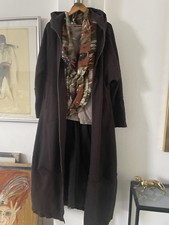 Walter KRINES Berlin Bouclé-Mantel Wollmantel In Schokolade Braun Oversized Neuw