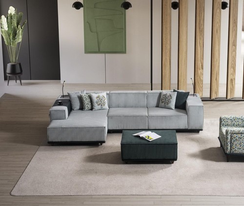 Modernes graues ecksofa - modernes,