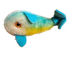 Stofftier Fisch, türkis, mehrfarbig, 12x4,5x4cm, Steiff, Flossy ohne Knopf