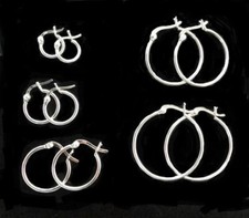  Creolen 925 Silber Ohrringe