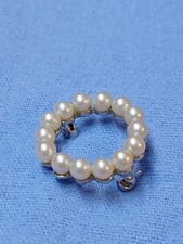 Brosche mit Perlen Echt