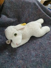 Original Steiff Stofftier Lamm Floppy Lamby 5725/30 liegend 1981 selten Sammler