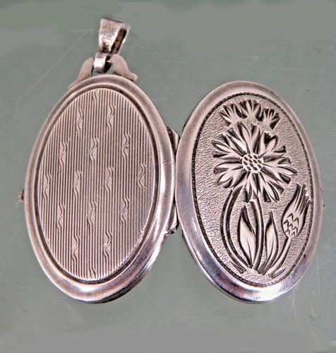 Medaillon silber anhänger - silber,