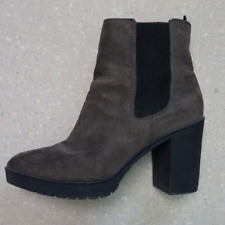 Stiefeletten Schuhe Schlupfstiefel Damen Gr.39 Braun/Schwarz Kunstleder