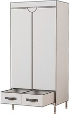 INOSIGN Stoff Kleider Schrank Garderobe STOCKHOLM weiß mit Schubladen