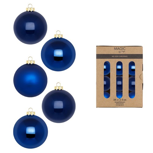 Weihnachtskugeln 3cm glas - 24,
