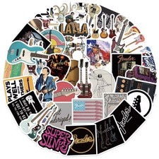 50x Musik Sticker Gitarre