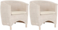 Set/2  Rattan-Sessel Club