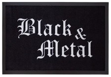 Tür Matte Fuß Abtreter BLACK & METAL 40x60 cm Spruch Schmutz Matte Musikfans