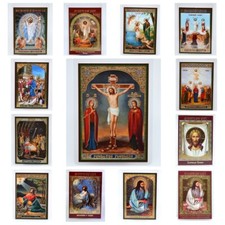 Ikone Jesus Christus икона Иисус Христос праздники освящена ламинирована 9x6 cm