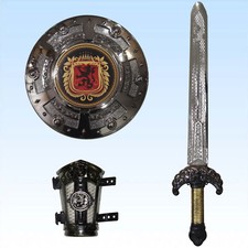 Elegantes Ritterset Schwert Schild Armschutz Ritter Edelmann König Legionär