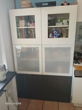 BESTA ikea Vorratsschrank , mit Türen und Einlegeböden, Korpus Weiß, 6 Türen