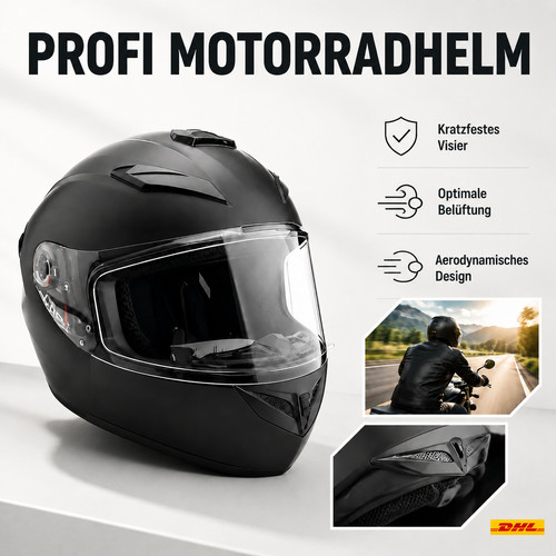 Rennhelm mattschwarz größe - rennhelm,