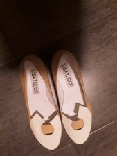 DESIGNER PUMPS VON LISA TUCCI, NEU, 40, CREME BEIGE 