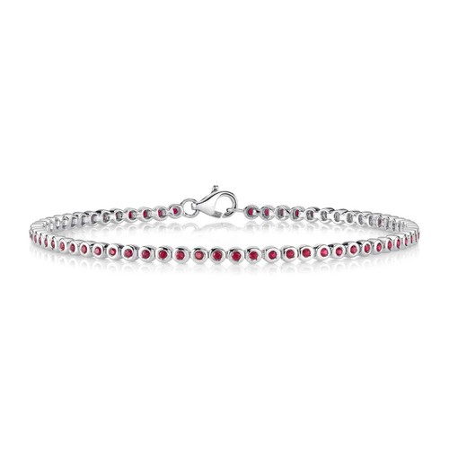 14k weißgold tennisarmband - 14k,