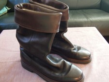 JOSEF SEIBEL Herren Stulpenstiefel Wollfutter Gr 43 schwarz mit brauner Stulpe