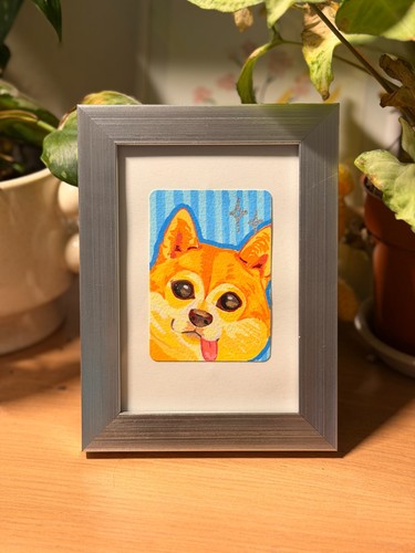 Aceo dog original ooak - original, shiba
