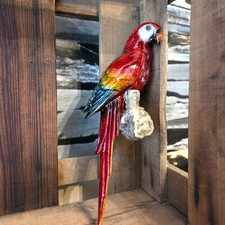 Papagei Deko Figur Ara rot