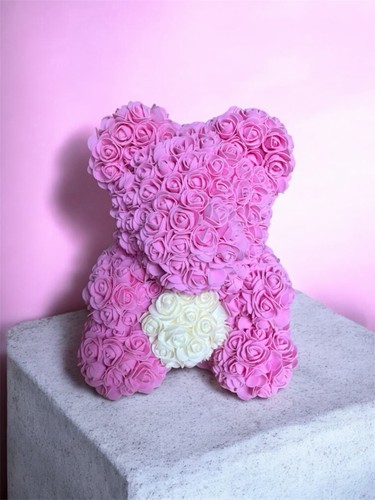 Teddy teddybär rosa rosen - rosa,