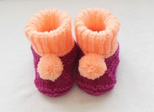 handgestrickte Babyschuhe, Baby - Chucks,  Sohlenlänge ca. 10 cm, Handarbeit