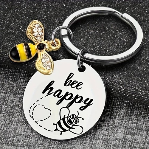 Bee happy schlüsselanhänger - happy,