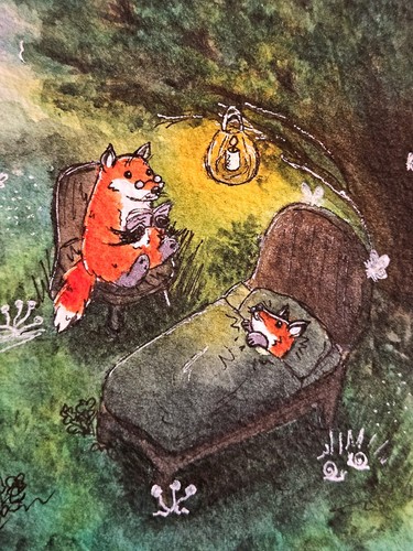 Fuchs oma baby stern mond - oma,, baby,