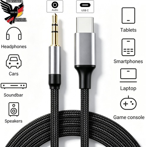 Usb klinke aux - kabel, typ