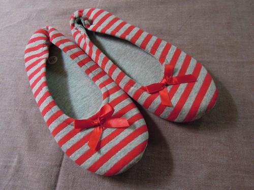 Ballerinas stoff rot - 38,