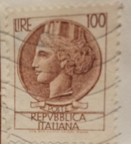 Briefmarke italien 100 - briefmarke,