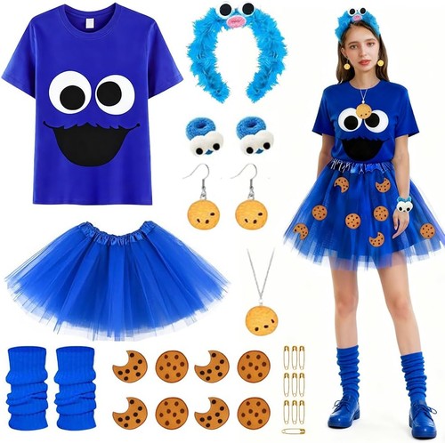 Krümelmonster kostüm damen - krümelmonster,