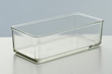 Kubus Pressglas Vorratsgeschirr rechteckiger Behälter Rastermaß von Poncet  30er