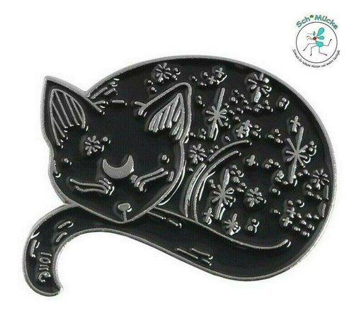 Anstecker katze sternenhimmel - anstecker,
